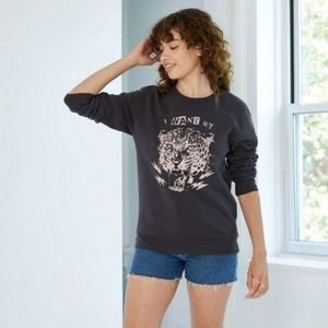 MTV Women's I Want My MTV Tiger Graphic Sweatshirt